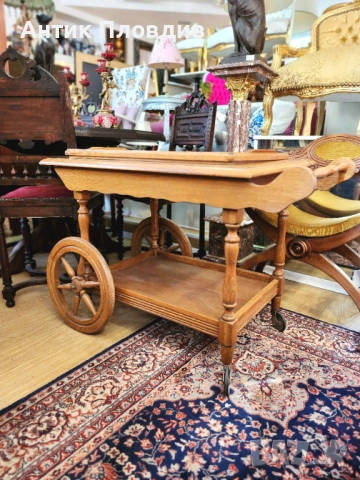 Сервизна количка/дърво, снимка 4 - Маси - 52849512