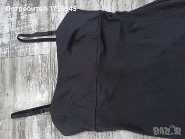 Дълга черна рокля по тялото, снимка 2 - Рокли - 40000466