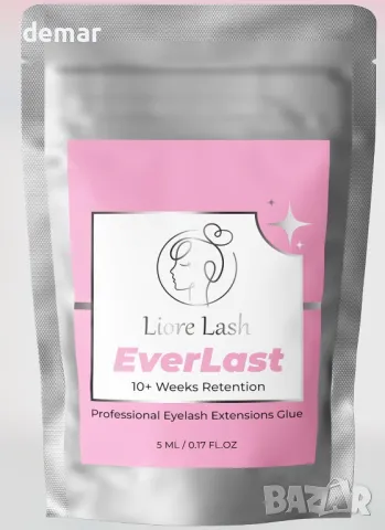 Лепило за мигли Liore Lash EverLast, задържане - 10 седмици/ 0.5-1 сек бързосъхнещо/черно лепило, снимка 3 - Козметика за лице - 49880904
