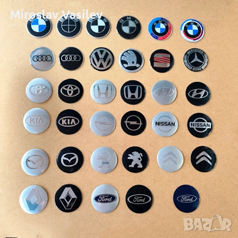 Универсални капачки за джанти 56–76мм | Хром и Черно | Възможност за емблема |, снимка 12 - Аксесоари и консумативи - 53525184