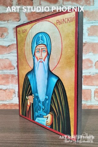 Икона на Свети Йоан Рилски icona Sveti Ioan Rilski, снимка 3 - Икони - 13117164