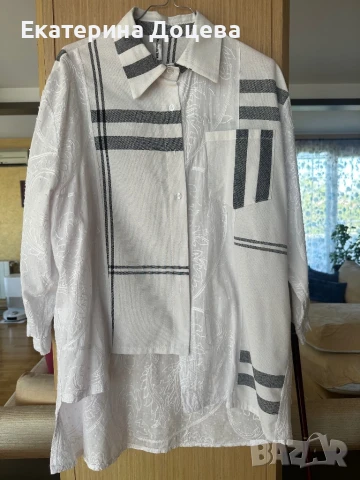 Ленена асиметрична риза