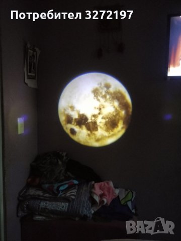 Ново! Usb Led Прожекционна лампа Луна, Проектор Led Нощна светлина за Декорация на стена. , снимка 4 - Прожектори - 40439536