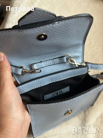 Малка светлосиня чанта от Zara , снимка 3 - Чанти - 50849038