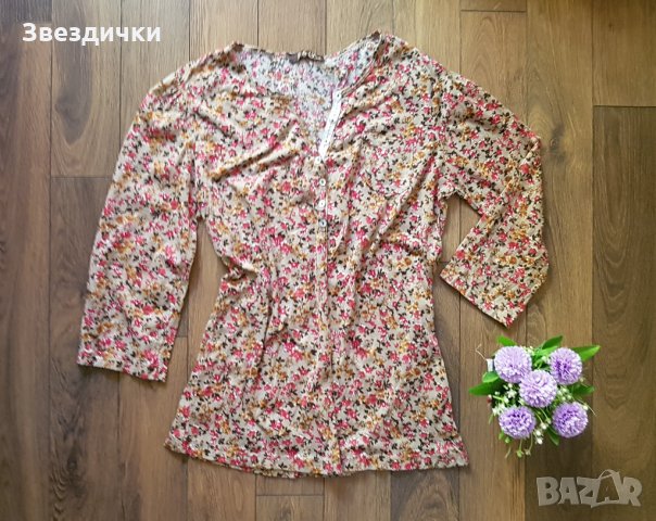 Нежна флорална блузка р. S, снимка 1 - Ризи - 29052020