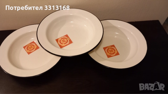 Руска емайлирана чиния , снимка 5 - Чинии - 52098450