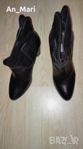Естествена кожа - дамски боти с ток "Benetton"! Намалени от 159€ на 119лв, снимка 3 - Дамски боти - 27400469