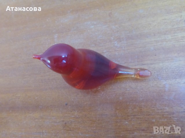 Стъклена фигура Птиче Птица Пиле Мурано, снимка 4 - Декорация за дома - 43527262