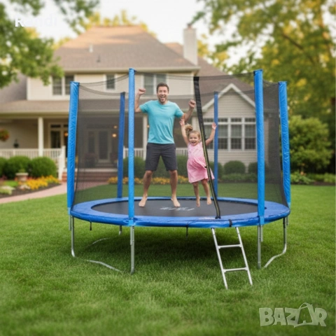 Батут с външна мрежа Jump 10ft - безопасно забавление и тренировка, снимка 5 - Други стоки за дома - 53561935