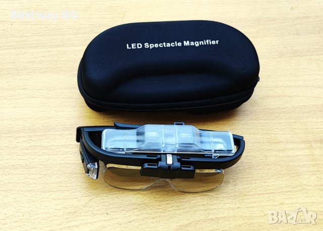 Лупа за глава с лед осветление очила за четене шиене бродиране плетене Led spectacle magnifier751635, снимка 5 - Други инструменти - 37712002