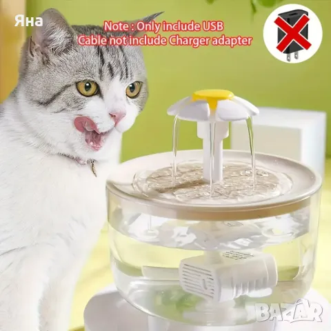Автоматичен Фонтан за пиене на прясна вода за котки и кучета 1,5 литра, снимка 7 - За котки - 49171920
