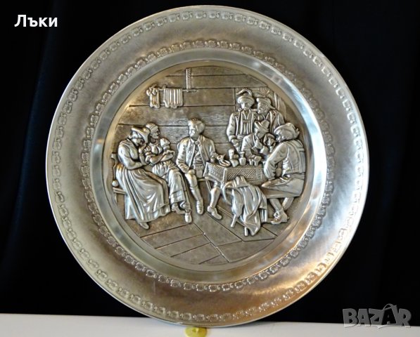 Релефна картина,пано от калай. , снимка 3 - Антикварни и старинни предмети - 32306870