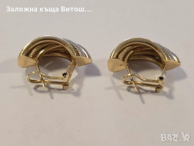 Златни обеци 14к 4.69гр., снимка 3 - Обеци - 51692103