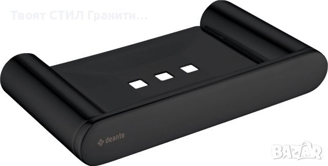 Черна стенна сапунерка Round Nero - Стенен монтаж