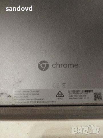 LENOVO duet chromebook model CT-X636F цена 120лв, снимка 4 - Лаптопи за работа - 43197781