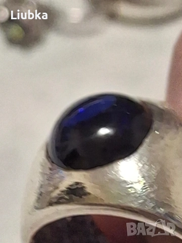 два големи сребърни пръстена с камъни, снимка 4 - Пръстени - 53461701