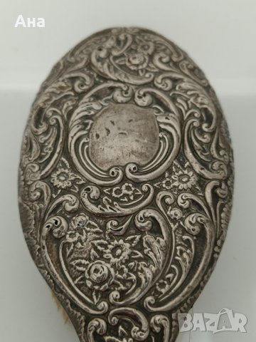 Стара маркирана сребърна английска четка 1910

год, снимка 3 - Антикварни и старинни предмети - 44049129