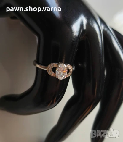 Нов сребърен пръстен 925 с фианити – размер 18 мм, снимка 6 - Пръстени - 51408868