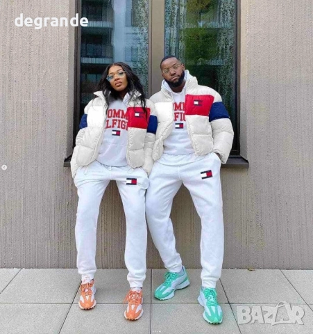 Спортен сет Tommy Hilfiger в бяло и черно, снимка 2 - Спортни дрехи, екипи - 51841143
