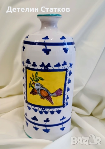 Керамична ваза с флорален мотив  за колекционери, снимка 6 - Декорация за дома - 52044703
