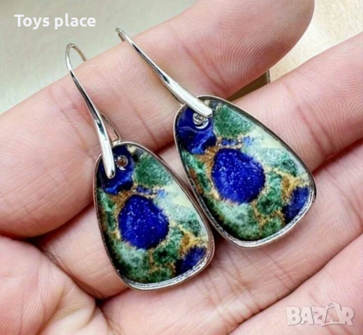 Разкошни бохемски геометрични висящи обеци, снимка 2 - Обеци - 51144116