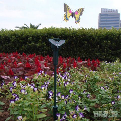 364 Градинска соларна летяща пеперуда декорация за градина балкон, снимка 4 - Градински мебели, декорация  - 21474438