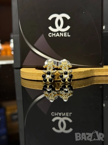 обеци от висококачествена стомана chanel , снимка 4 - Обеци - 52023510