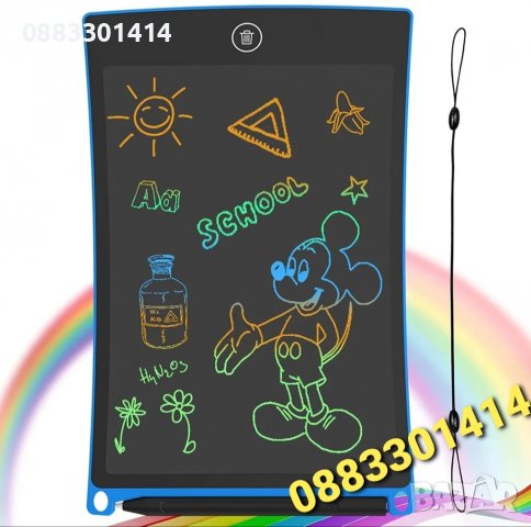 Детски цветен LCD таблет за рисуване С писалка, снимка 2 - Образователни игри - 38518280