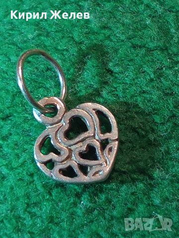 СЪРЦЕВИДНО СРЕБЪРНО РОМАНТИЧНО АЖУРНО АРТ МЕДАЛЬОНЧЕ СРЕБРО 925 ФЕШЪН ПЕНДАНТ 38286, снимка 2 - Колиета, медальони, синджири - 40938964