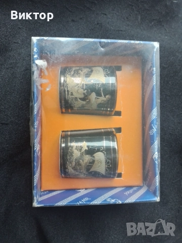 Продавам комплект декоративни мини чашки – гръцки сувенир с 24-каратово златно покритие, снимка 3 - Декорация за дома - 52570025