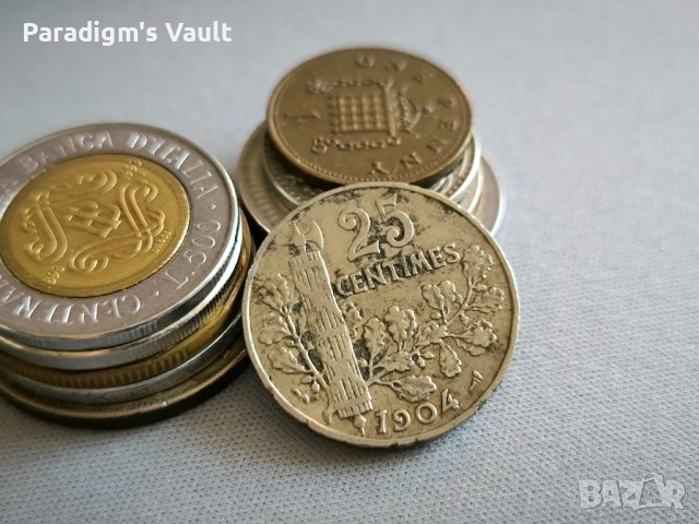 Mонета - Франция - 25 сентима | 1904г.
