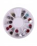 24 бр. блестящи кръгли камъчета/бижута, снимка 1 - Продукти за маникюр - 18472671