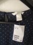 НМ нова тъмно синя блуза на точки р-р 44, снимка 3