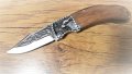 Руски сгъваем джобен нож с калъф"Тайга"/Вълк/Акула сталь 65х13, снимка 5