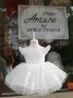 Бяла рокля с пайети , снимка 1 - Детски рокли и поли - 43197037