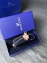 Елегантна гривна със Сваровски кристали - Розов лебед, снимка 2
