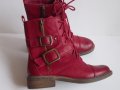 Кожени червени боти  № 36, снимка 3