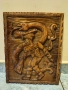 Страхотно Старо Пано Дърворезба-Ацтеките И Маите, снимка 1