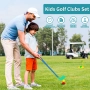 Нов Детски голф комплект – количка, 4 стика, 6 топчета, дупки Идеален подарък, снимка 5