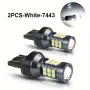 LED лампа W21/5W, T20, 7443, с лупа, 6000K, 12V, 420 lm- 2 броя, снимка 1