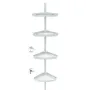 Етажерка за градина, баня, Ъглова, 4 рафта, Телескопична, до 6кг, 135-260cm, за цветя или декорация, снимка 2