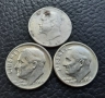 Стари сребърни монети 2 броя даймове 1964 и 50 ст.1913 г. Прекрасни !, снимка 7