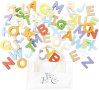 Нова Le Toy Van Образователна игра Комплект за правопис от дърво - 60 броя букви в чанта, снимка 1