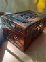 Стара дървена китайска кутия - дърворезба, снимка 8