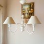 Шаби шик аплик с абажур-Бял ,модерна класическа винтидж лампа за стена с шапка,винтидж, снимка 17