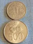 Две монети 1 франк 1942г. Франция - 500 рупий 2008г. Индонезия за КОЛЕКЦИЯ ДЕКОРАЦИЯ 44921, снимка 1
