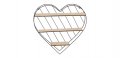 Декоративен рафт, 3 нива, Дървено метално сърце, снимка 3