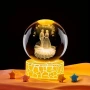 LED Светеща кристална топка/лампа, 3D сензорна-Сватба, Младоженци, снимка 3