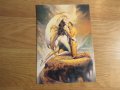 Еротична картичка от картина на Борис Валеджо - Ангел - еротика и красота - изд. 80те години - 18 +