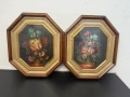 Чифт маслени картини цветя №7237, снимка 1
